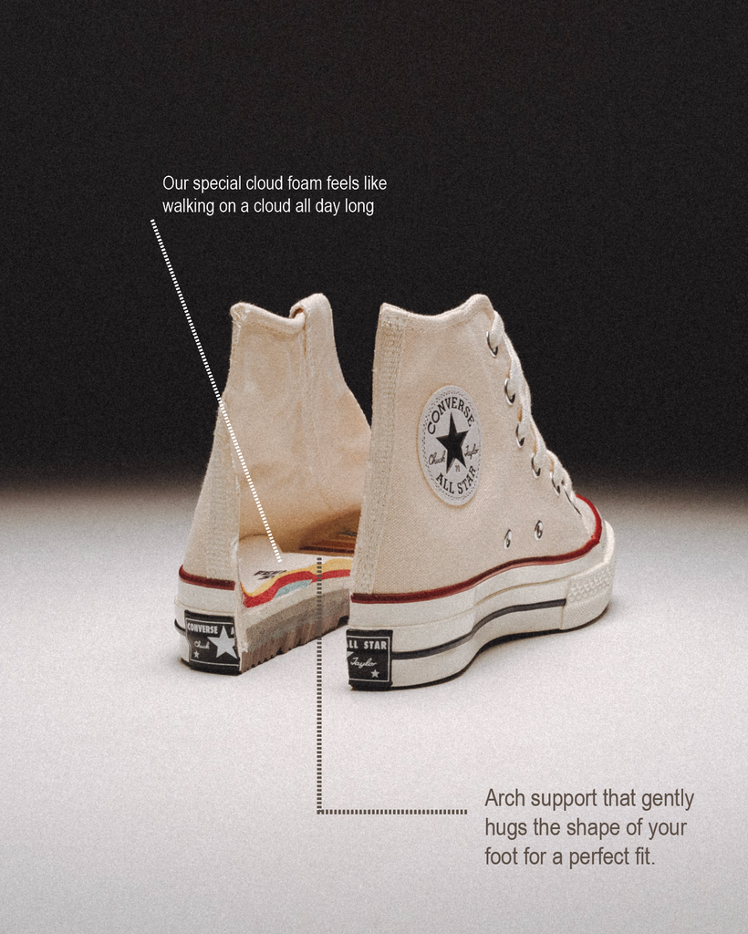 Converse style shoes with arch support online