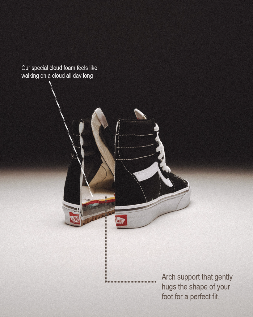 FOOTSOULS for Old Skool and SK8-HI Vans - FEEL YOUR SOUL